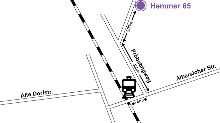 Anfahrtskizze zur Naturheilpraxis, Hemmer 65, Rinkerode